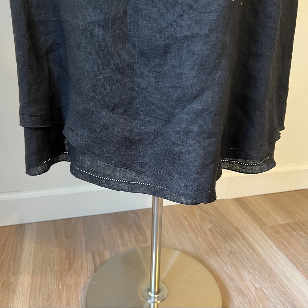 Eileen Fisher Black Irish Linen Sleeveless Dress Women’s medium - Picture 3 of 9